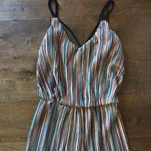 NWT Multicolor Shimmer Romper Sz S
